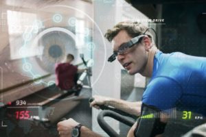 Lunettes intelligentes de réalité augmentée pour le fitness et l&#039;entraînement