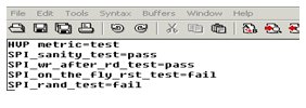 Figure 9. Sample Userdata File for Regression Status