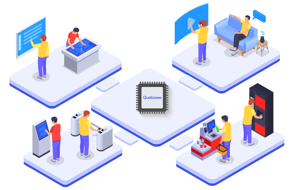 On-device AI Edge Smart Kiosk Solution Powered by Qualcomm processors