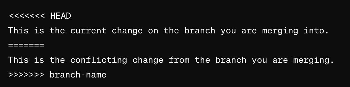 Example conflict marker in a file