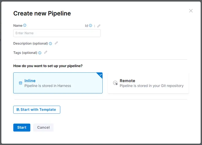 Fig 3 – Create Pipeline