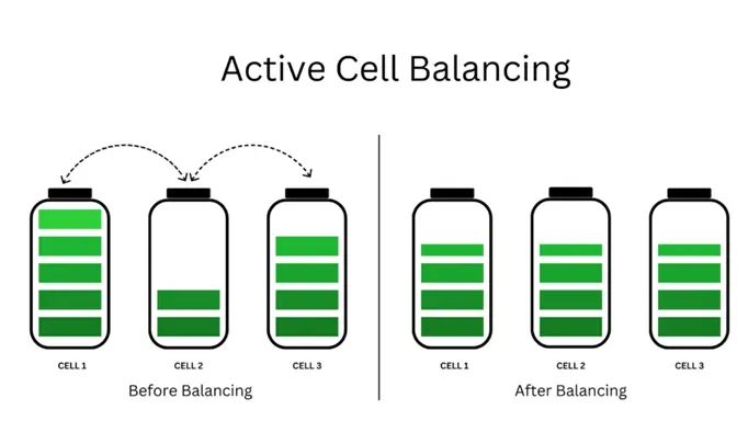 Figure 3 Active Vs Passive Cell Balancing