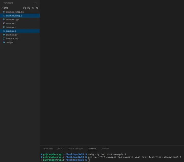 Compile the C++ code and wrapper