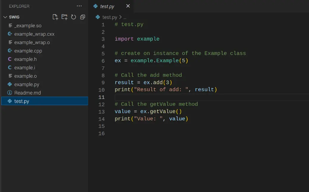 In your Python code, use the generated Python module