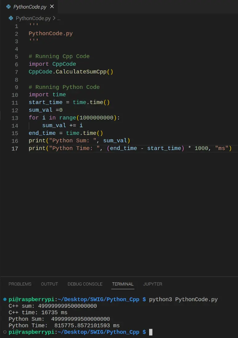 python3 PythonCode.py