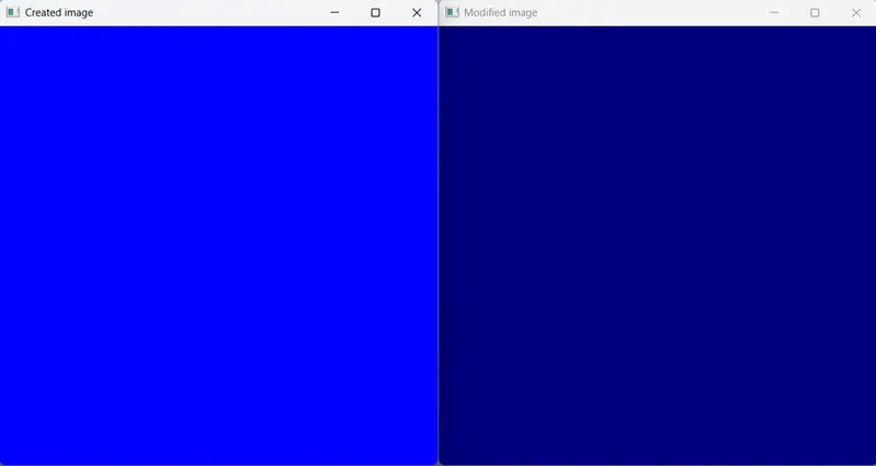 The output images are