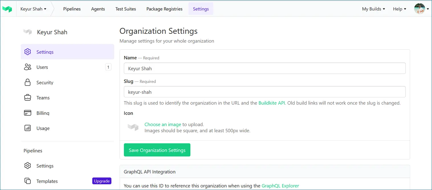 Organization Settings