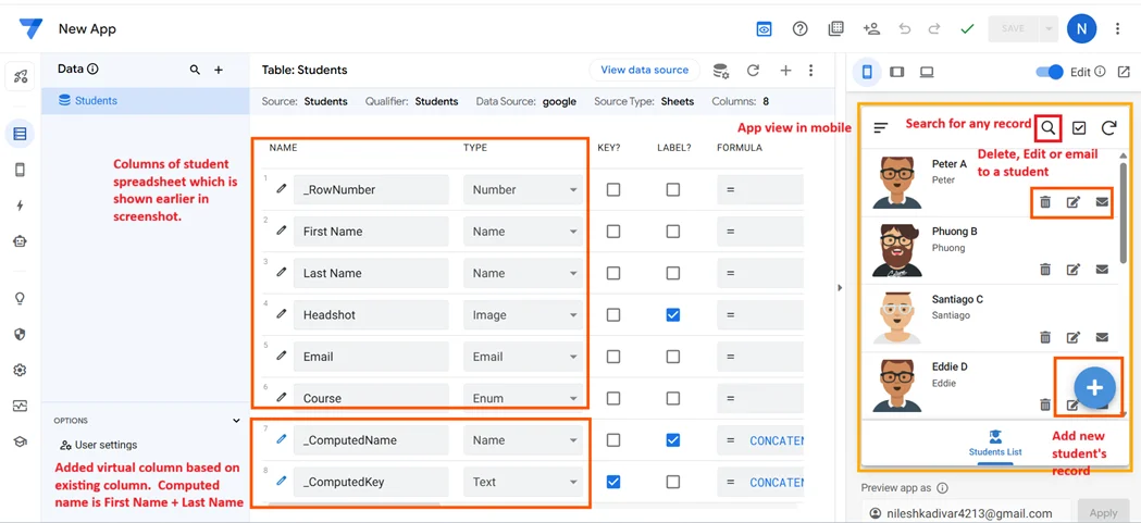 Explore the newly created App