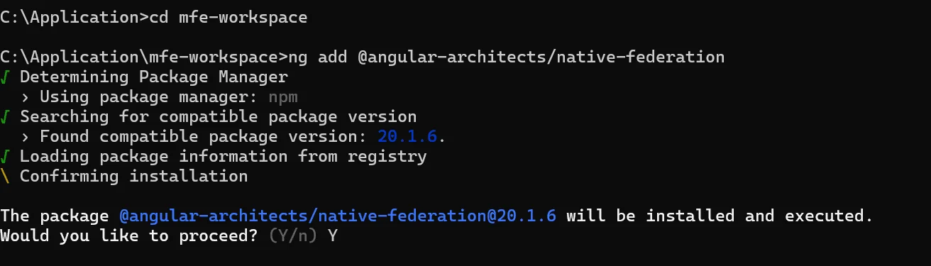Add Native Federation plugin