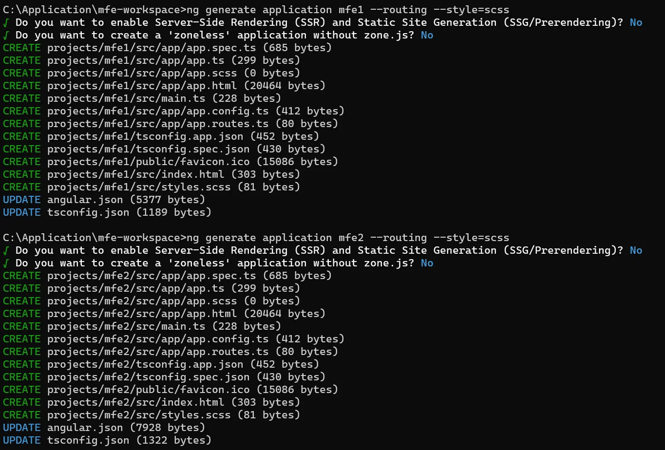 Create remote applications