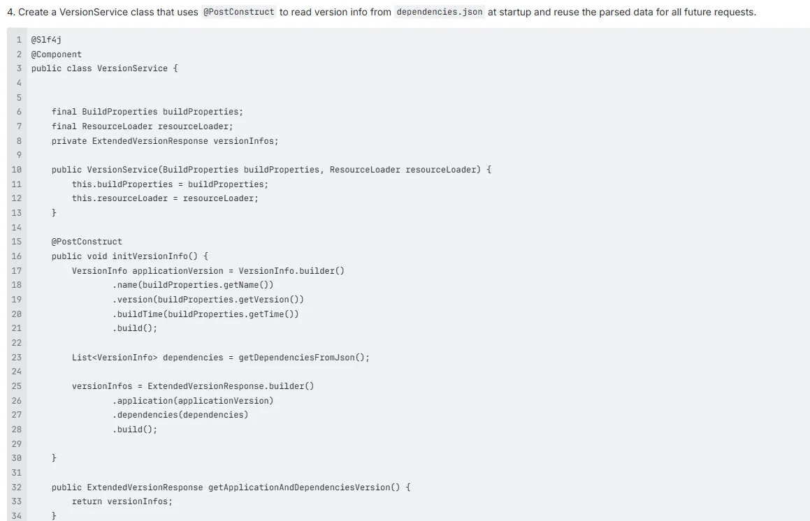 Version Endpoint in Spring Boot