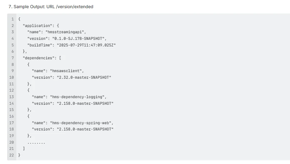 Version Endpoint in Spring Boot Version Endpoint in Spring Boot