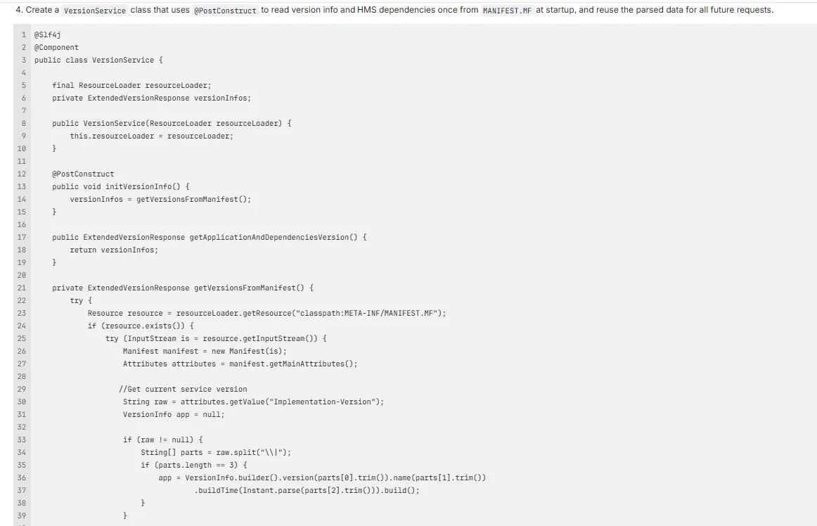 Version Endpoint in Spring Boot