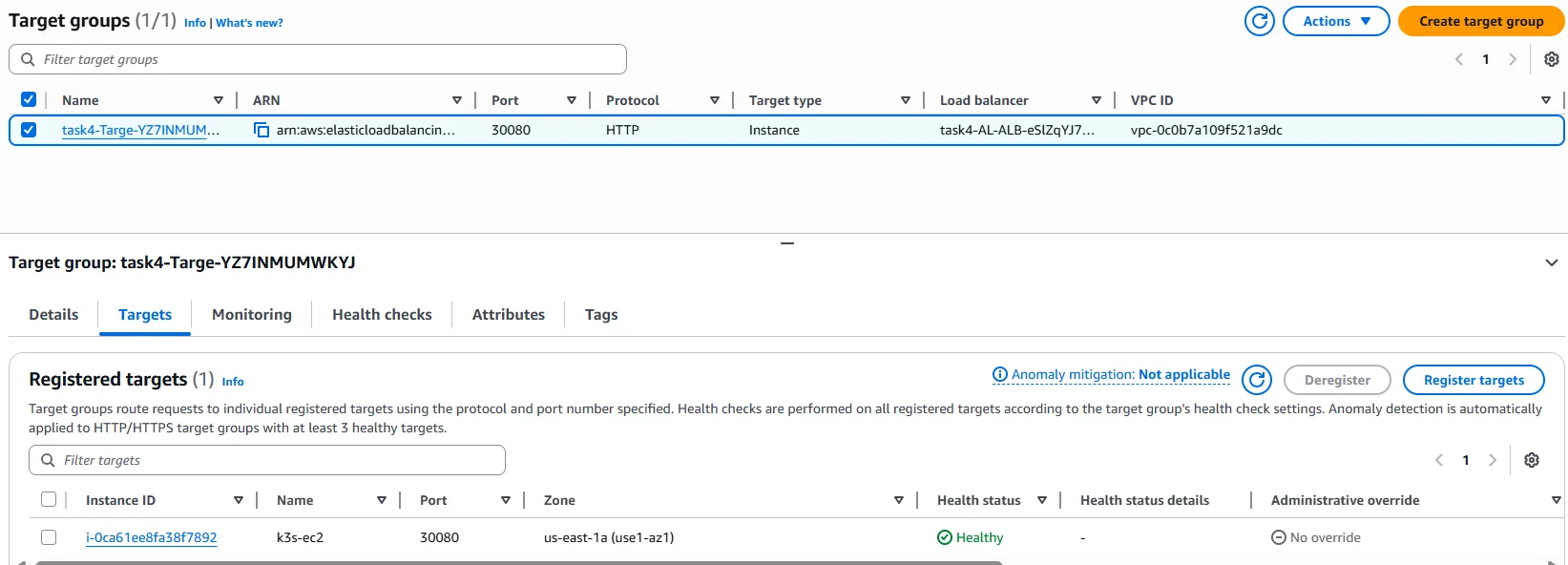 EKS-like Kubernetes platform Register EC2 to ALB Target Group