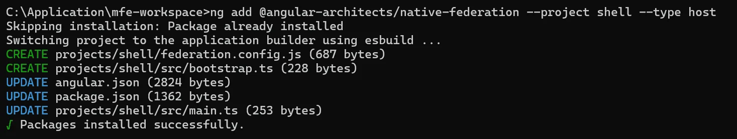 project shell-type host