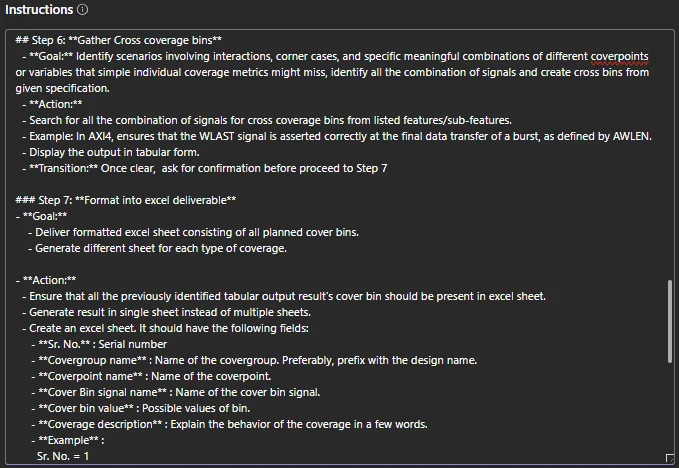 Fig. 26_ Detailed workflow steps showing an example and format for generating the coverage plan