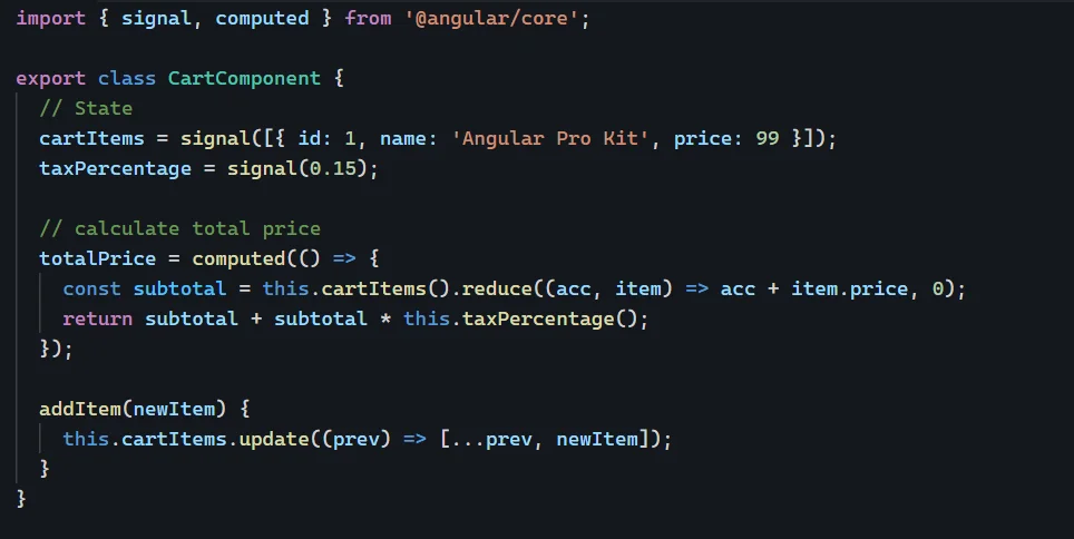 Signals work better with local state